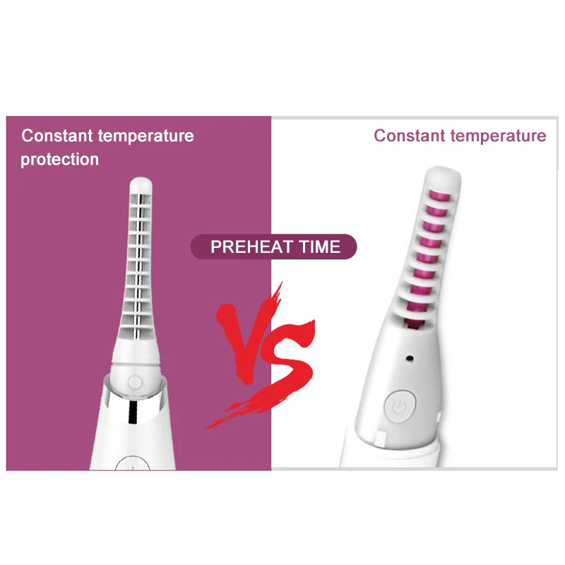 

Dropshipping Mini Electric Heated Eyelash Curler USB Rechargeable Portable Makeup Tool for Women SMJ