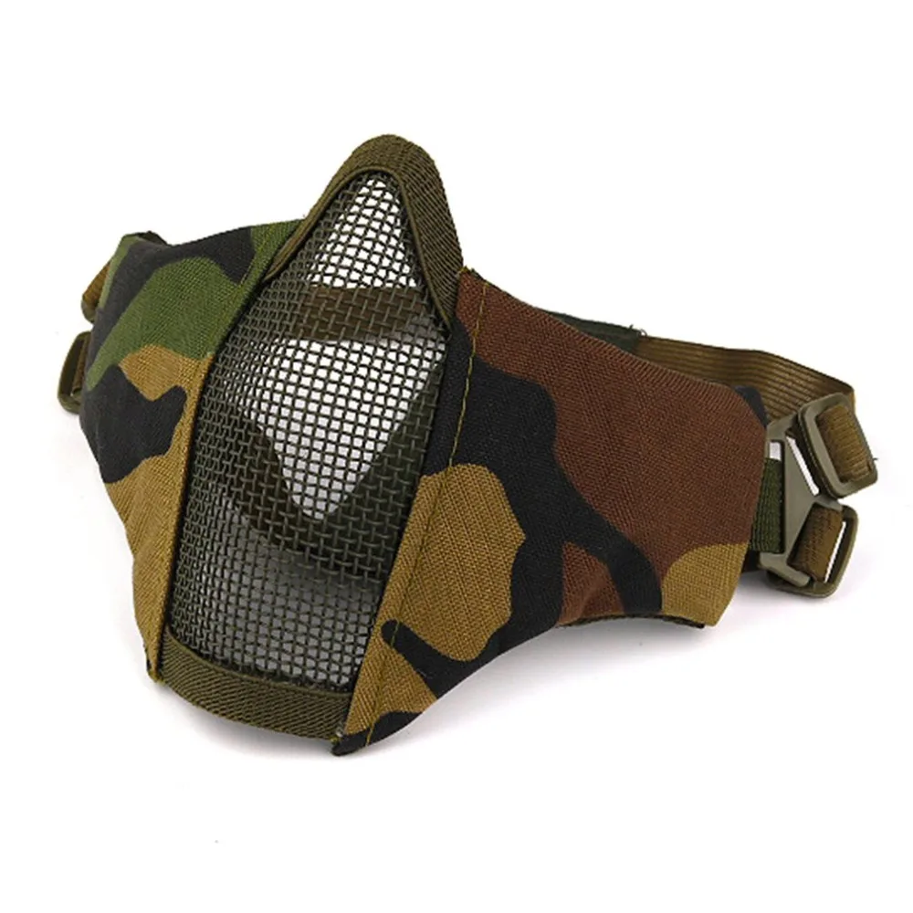 

Breathable Half Face Mask Outdoor Field CS Army Games Mesh Eye Shield Mask Tactical Hunting Mesh Air soft Mask