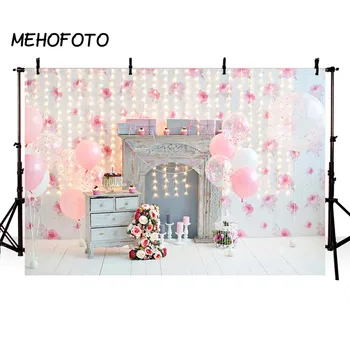 

MEHOFOTO Baby Birthday Photography Backdrops Balloon Cake First Birthday Decor Custom Photo Background for Pictures