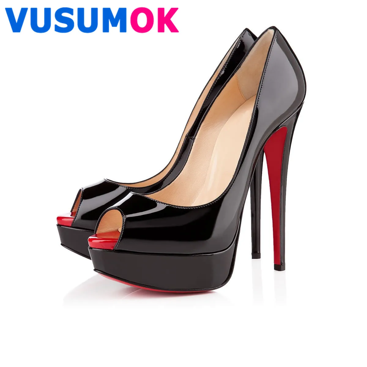 cheap red soled women's shoes