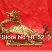 Bi0024 китайский бронза латунь Скульптура Феникс статуя