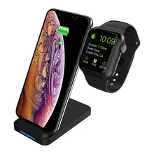 Qi Wireless Charger For Apple Watch 4 3 2 iPhone 8 Plus X Xs Max XR Samsung S9 S8 QC 3.0 USB Fast Wireless Charging Holder