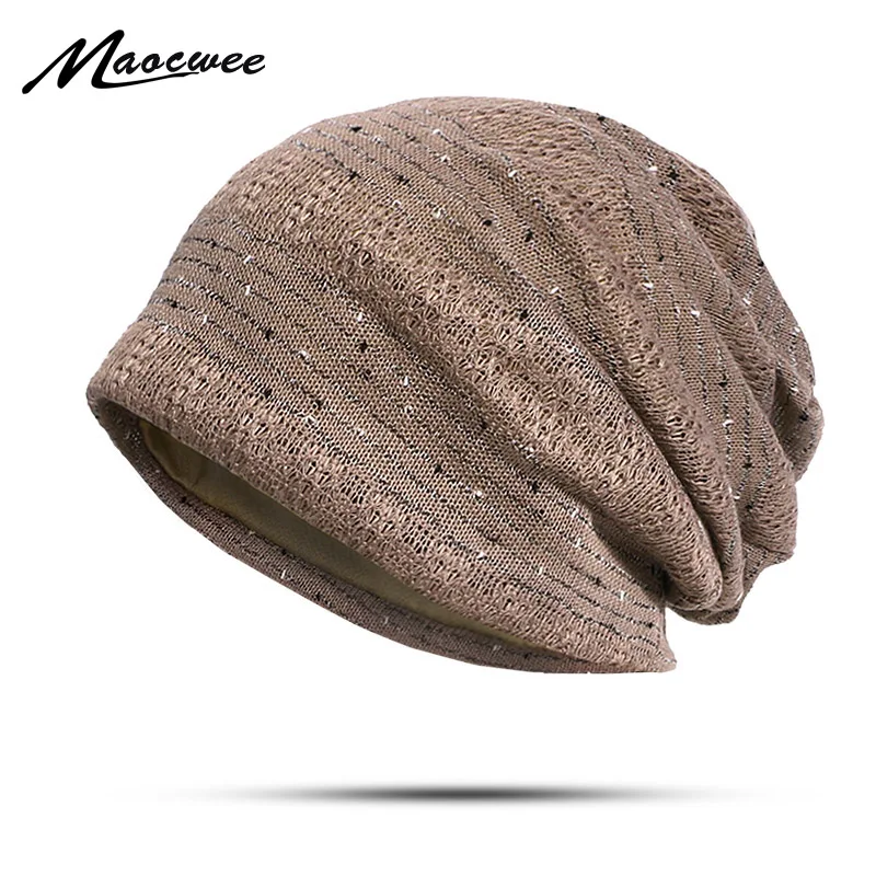 

Women Slouchy Baggy Head Cap Beanie Cancer Hat Turban Ms. Elegant Month Warm Chemotherapy Hat Plain And Neat Simple Clean Caps