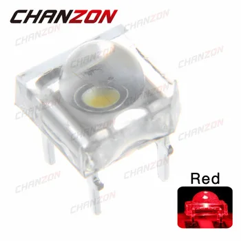 100pcs 5mm LED Piranha Red Super Flux Transparent 5 mm Ultra Bright Clear Lens LED Light Emitting Diode Lamp Through Hole 4 Pin