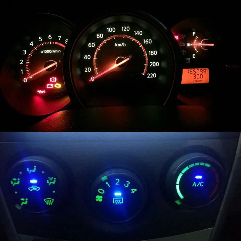 NAO 100 шт. T5 led авто w3w панель с предупреждающим индикатором w1.2w 12 В t5 розетка B8.3D панель управления манометром инструмент свет оптом