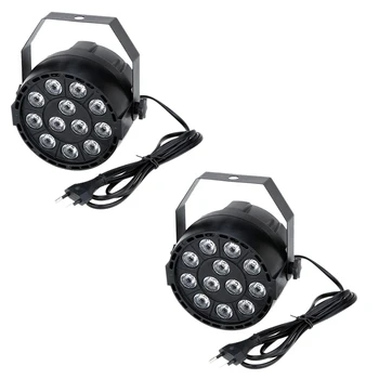 

2 x 15W DMX-512 RGBW LED DJ Light Effect Disco Lighting 8 Channel AC 100-240V