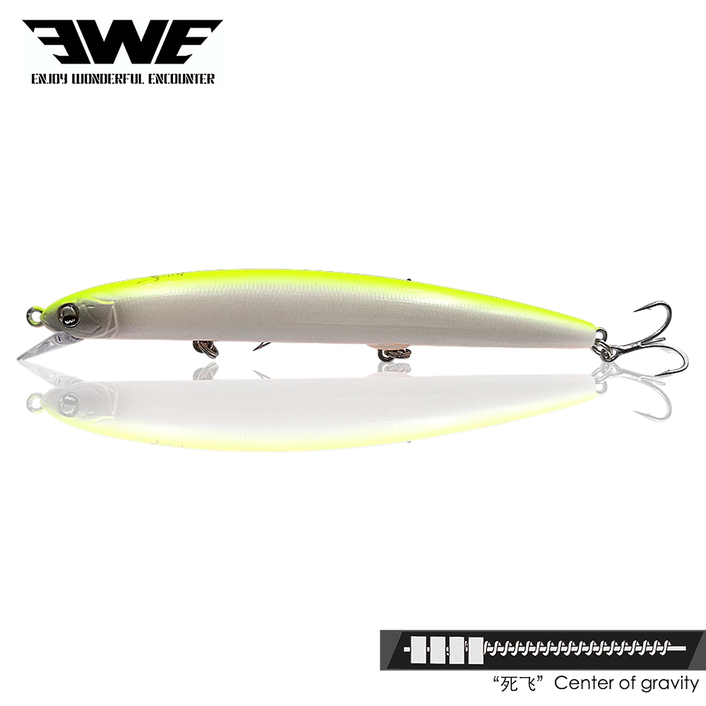 EWE-Float Minnow Lure para Truta e Pike, Isca Artificial, Jerkbaits, Wobbler, Equipamento de Pesca, BaoJUN2, S125, S140F, 17g, 21g