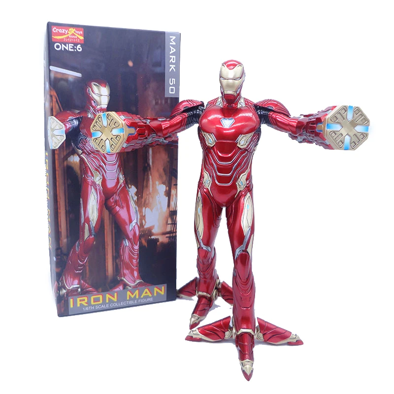 

12inch 30cm Crazy Toys Iron Man MK50 1/6 Battering Ram Iron Man Mark 50 Foot Clamps Ver Action figure Toy Gift