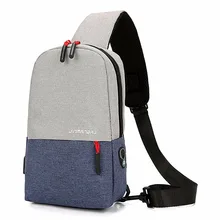 THINKTHENDO мужская сумка слинг груди пакет холст зарядка через usb Спорт Crossbody Кошелек с высокое качество