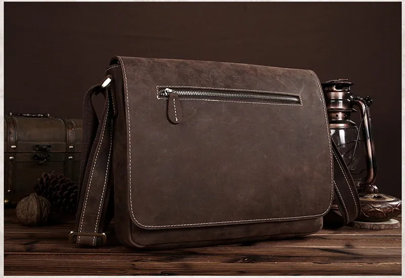 genuine leather messenger bag