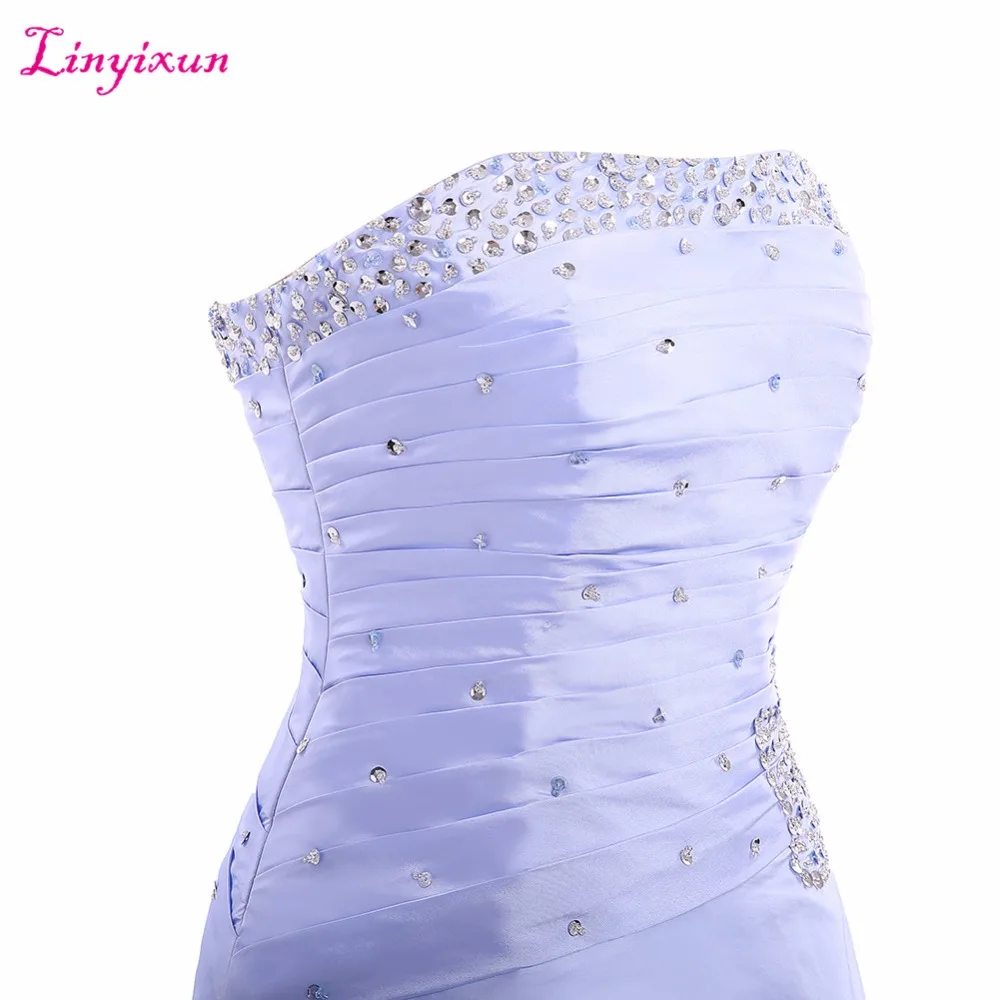 Платье для выпускного Linyixun 2017 милое с оборками из тафты|prom dresses|short prom dressesprom dresses