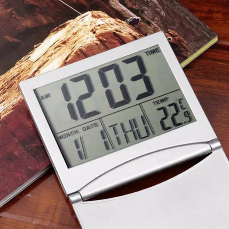Mini Folding LCD Digital Alarm Clock Desk Table Weather Station Desk Temperature Portable Travel Alarm Clock HY Mini Folding LCD Digital Alarm Clock Desk Table Weather Station Desk Temperature Portable Travel Alarm Clock HY