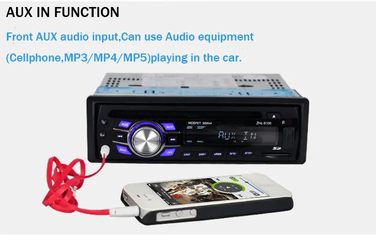 60 Вт x 4 автомобиль радио стерео проигрыватель Bluetooth 1 Din AUX-IN MP3 FM/USB 12 V автомобильный аудио электроника для Авто Автомобильное FM радио, аудио и видео