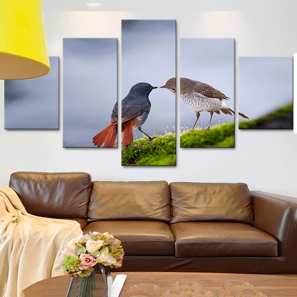 Decoration-Posters-Frame-Living-Room-Wall-Art-5-Piece-Pcs-Cute-Bird-Animal-Modern-Painting-On (1)