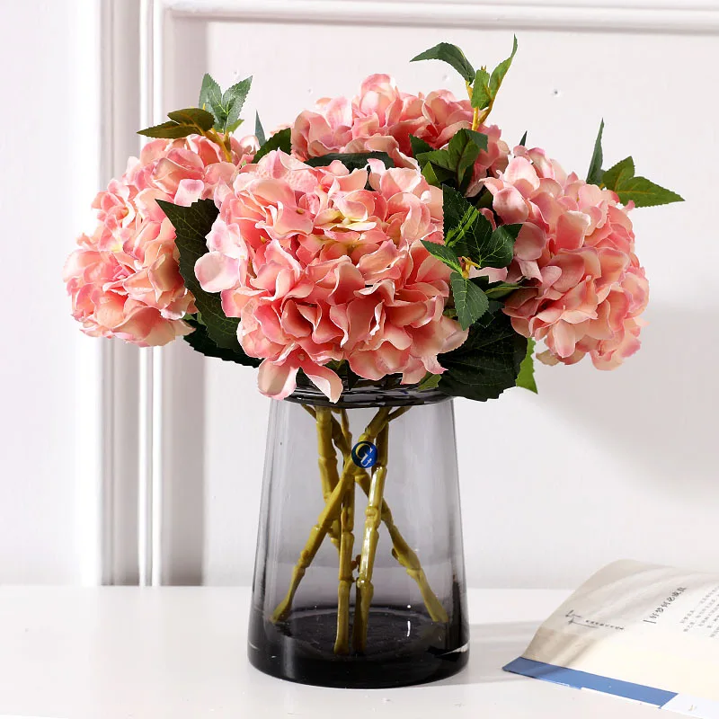 Flone Artificial Silk Flower Branch California Hydrangea Flowers Fake Flowers Wedding Party Accessories Living Room Decoration (13)