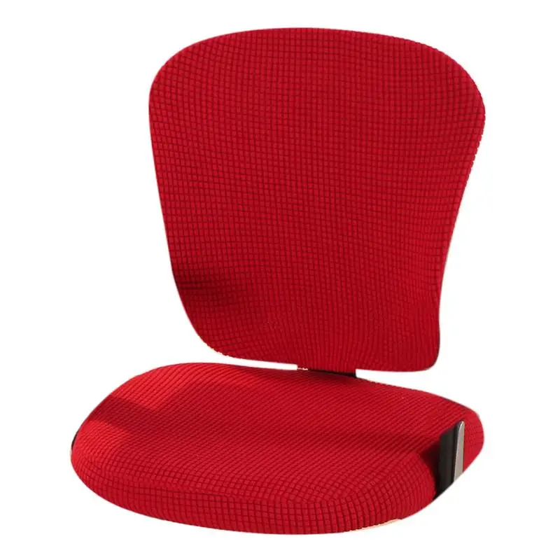 Универсальный размер жаккардовый чехол для кресла компьютерное офисное эластичное кресло чехлы для сидений подлокотники чехлы для стульев растягивающиеся вращающиеся - Цвет: Красный