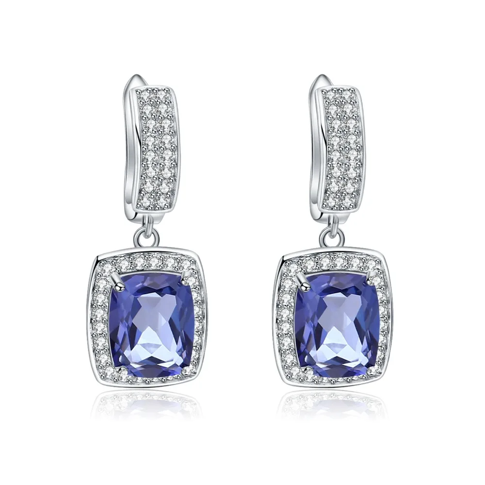 Женские Геометрические серьги GEM'S серьги-подвески из серебра 925 пробы с