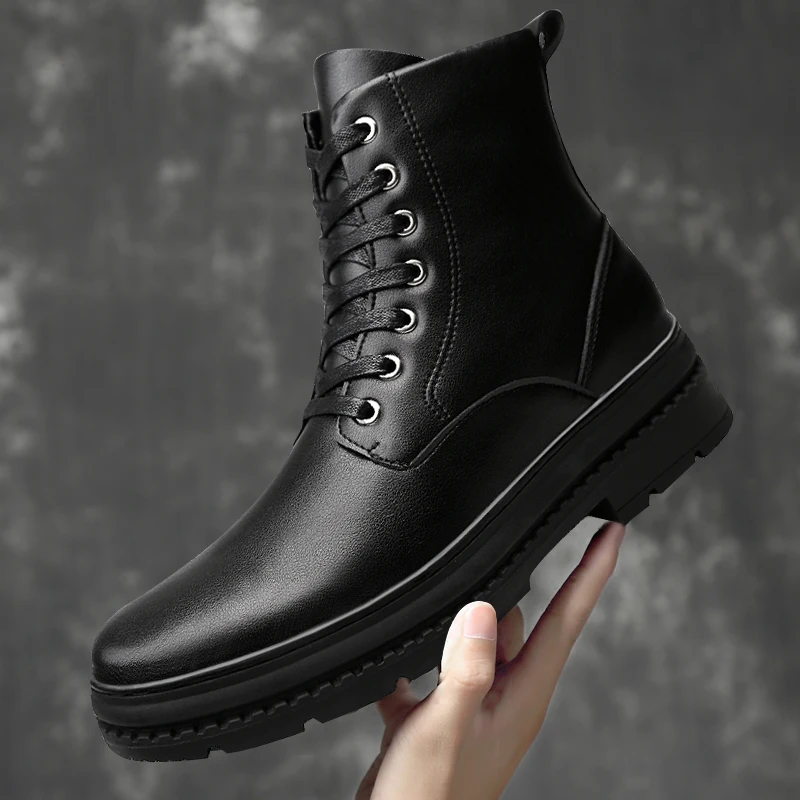 Leder Outdoor Kurze Schnee black 2 Lining lining 1 2 Warme winter Mode Mycolen winter Stiefel warm black 1 Luxus Schuhe Casual Winter Männer none black warm 2018 none black Knöchel qwXfz6O8