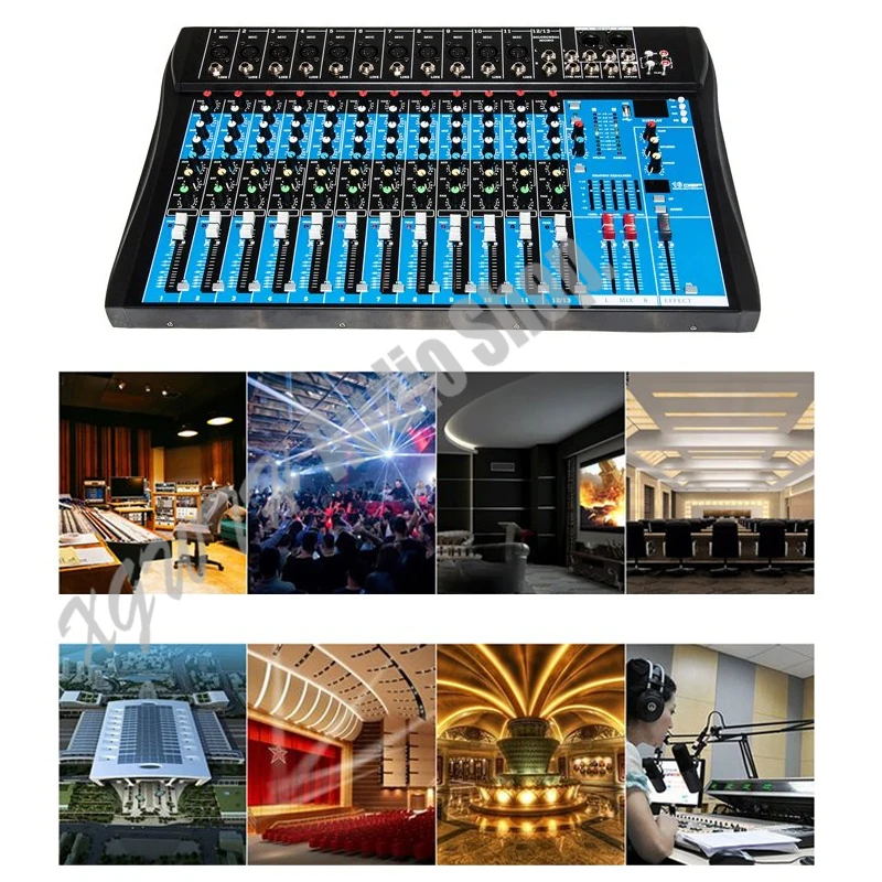 12 Channel Bluetooth DJ Mixer 16 DSP Digital