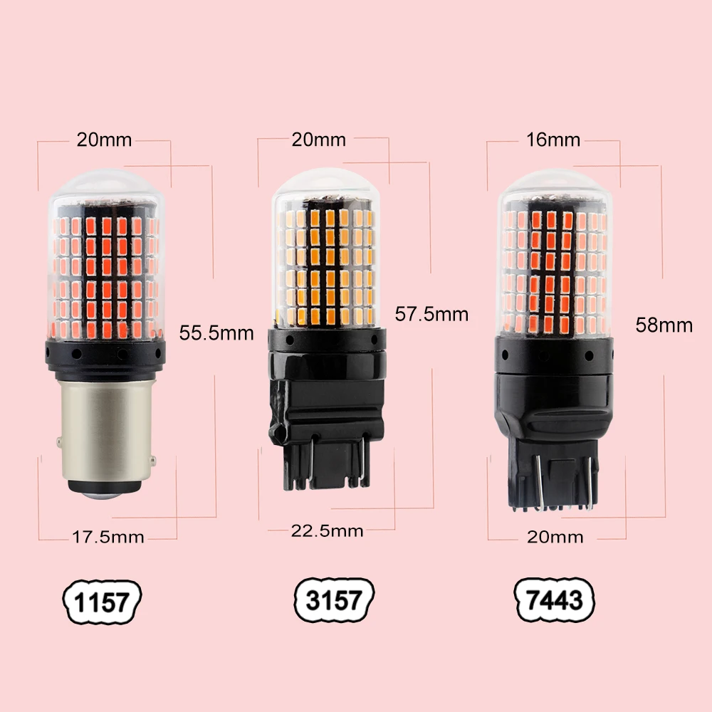 2 шт. 12V p21/5 Вт 1157 BAY15D 3014 144 SMD 21 w 3157 7443 t20 Canbus Нет Ошибка светодиодные лампы для автомобиля на колесах лодка лодки для стоп-сигнала нет Hyper флэш-памяти