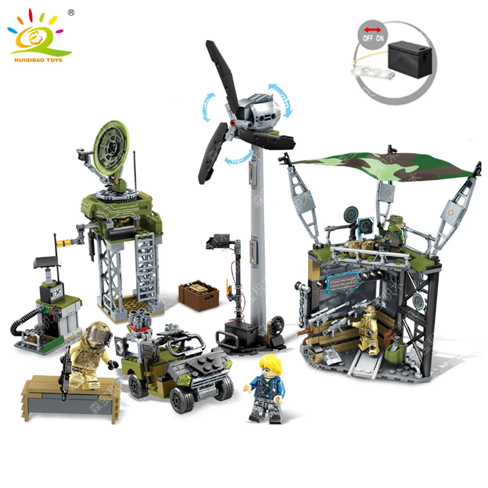 

481pcs Military Combat troops building blocks Compatible Legoed Army Soldier figure weapon Car enlighten bricks toy for Children