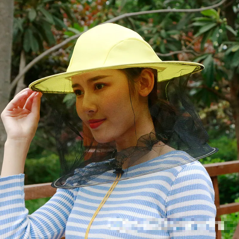 1 шт. НОВАЯ шапка для пчеловодства камуфляжная анти-пчелиная шапка дышащий оттенок желтая пчелиная шапка инструмент пчеловода