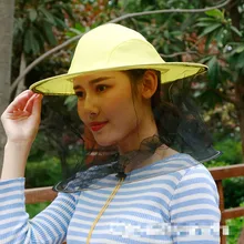 1 шт. НОВАЯ шапка для пчеловодства камуфляжная анти-пчелиная шапка дышащий оттенок желтая пчелиная шапка инструмент пчеловода