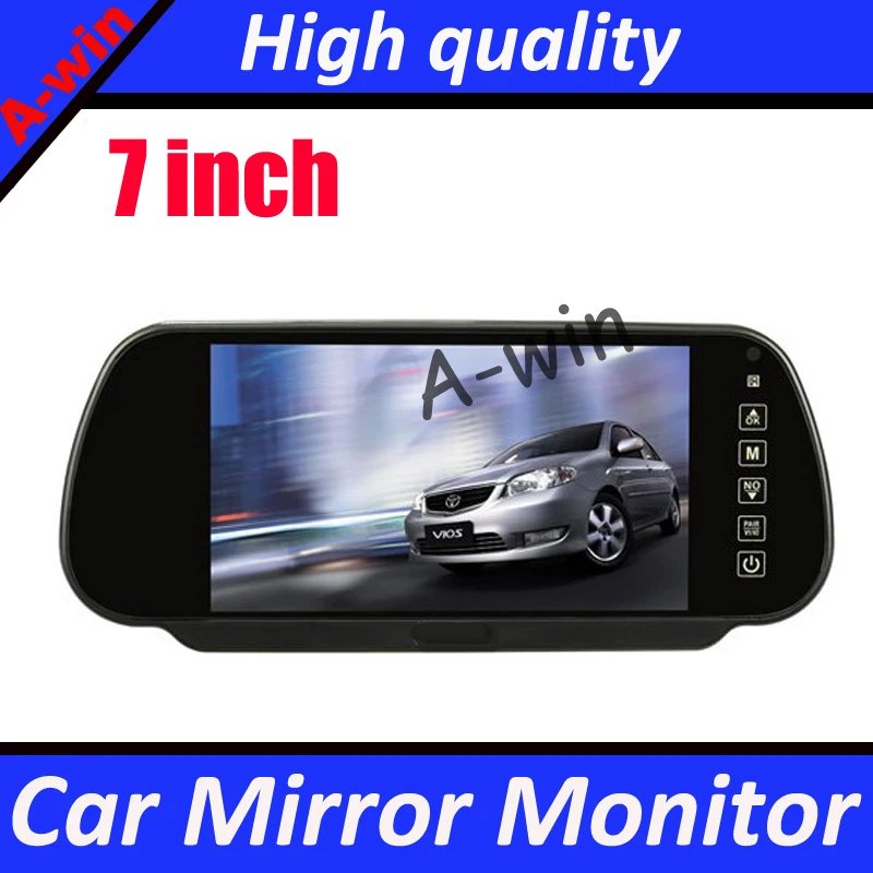 7 inch TFT Color Mirror LCD Car Rearview Screen Monitor Backup Camera