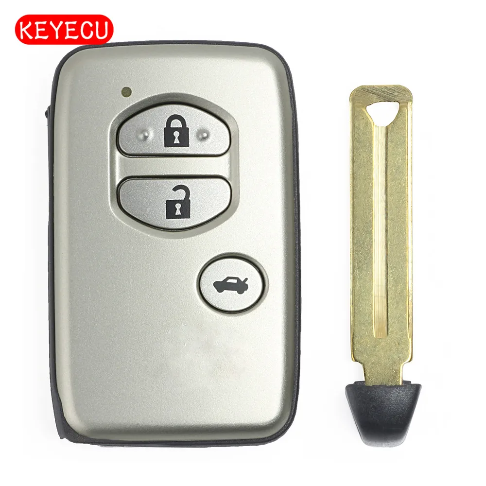 Keyecu 3 кнопки Smart Remote Key Shell чехол для Toyota Avalon Camry Highlander RAV4 2007 2008 2009 2010 2011|Ключ от авто| |