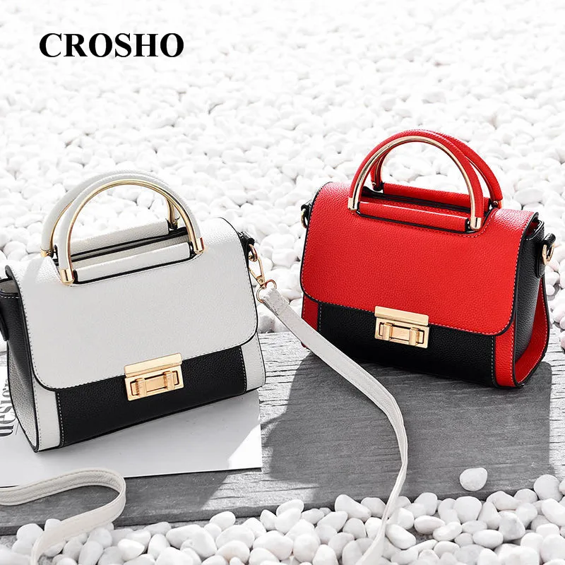 

CROSHO Messenger Bag Lading Shoulder Small Bag Women'Bag Panelled Flap
