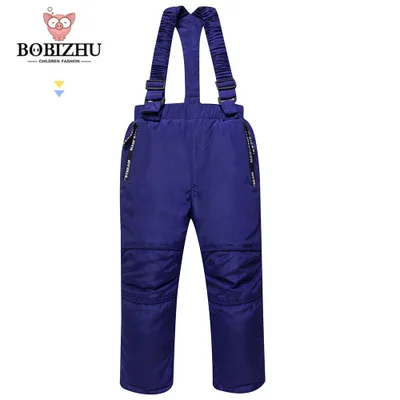 

Children's Down Ski Pants Boys and Girls Winter Pants 2018 Quality White Goose Content 90%+ Winter Trousers Kids Snow Ski Pants