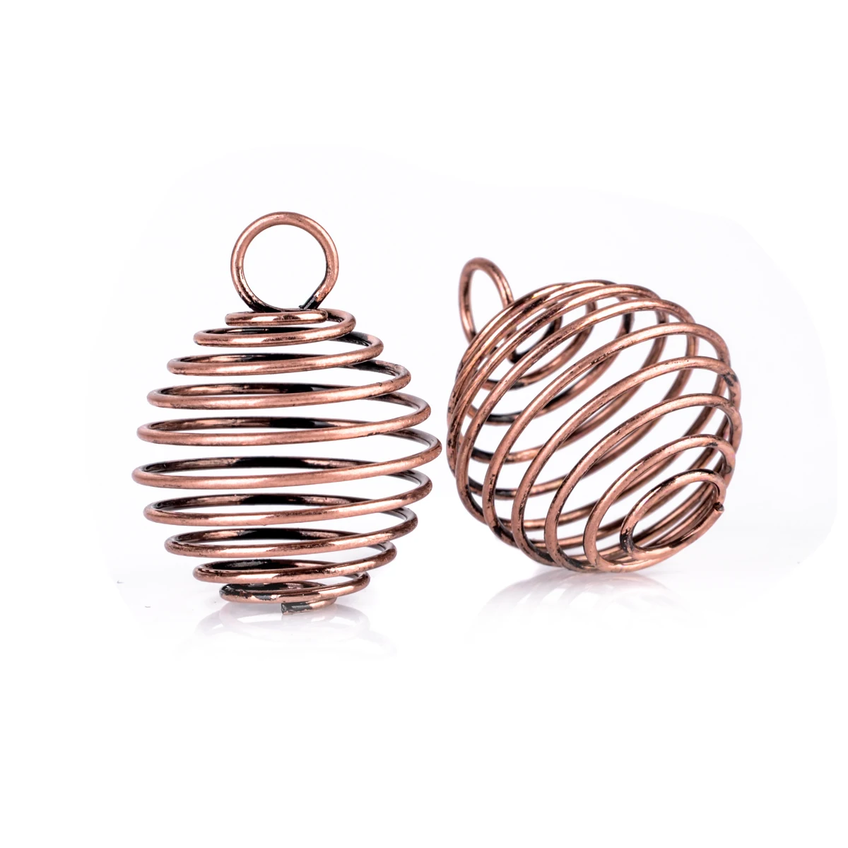 10pcs Shellhard Spiral Bead Cages DIY Pendant Charming Gold Color Necklaces & Pendants Jewellery Findings 25mm