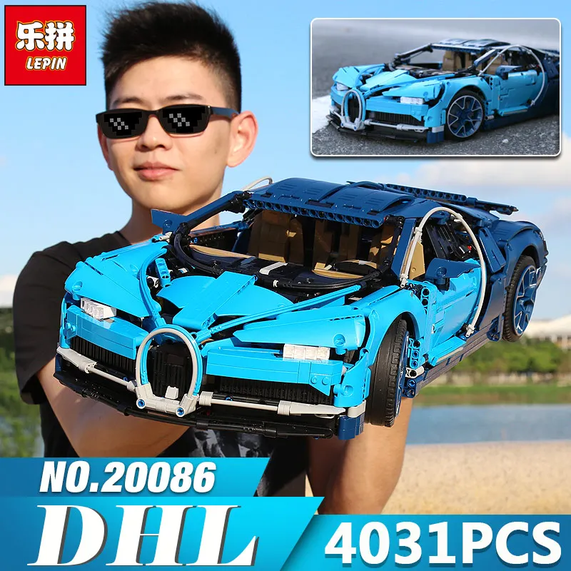 2018 New Lepin 20086 Technic Figures Chiron Racing Car Sets Compatible legoings 42083 Model Building Kits Blocks Bricks Boy Toys