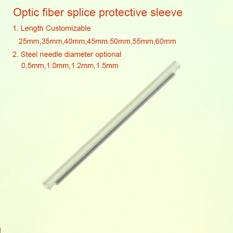 

High Quality Fiber Optic Fusion Splice Protection Sleeves, Fiber Cable Protector -Heat Shrink Tube Transparent 1000PCS