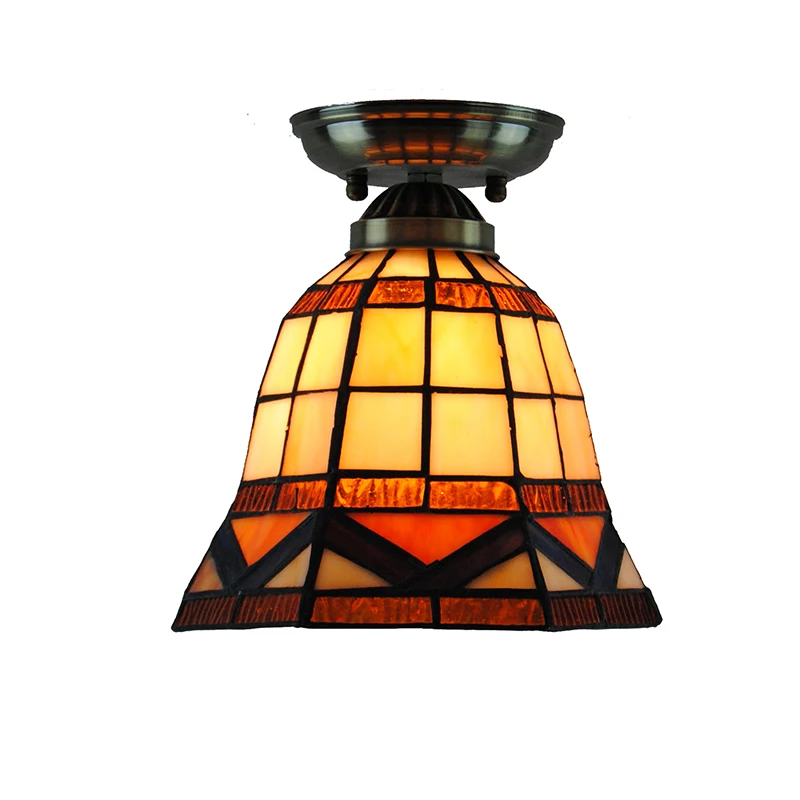 Современный шестигранный винтажный Потолочный Мини Светильник Тиффани в стиле
