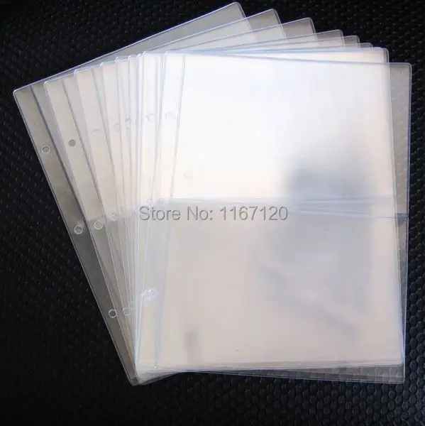 20pcs lot wholesale 2 pockets clear currency paper stamp protector sheet pockets