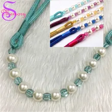 Новые DIY держатели для штор Tieback зажимы Висячие шарики жемчужные бусины Пряжка галстук обратно ремешки украшения дома