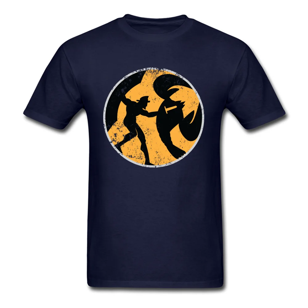 Prevalent Gladiator Geek Short Sleeve T-Shirt Summer/Autumn O Neck Pure Cotton Tops T Shirt for Men Tshirts 3D Printed Gladiator navy