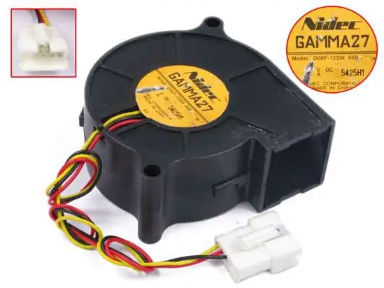 Nidec D06F 12SM DC 12V 0.1A 58x58x25 мм 3 Провода Сервер вентилятор