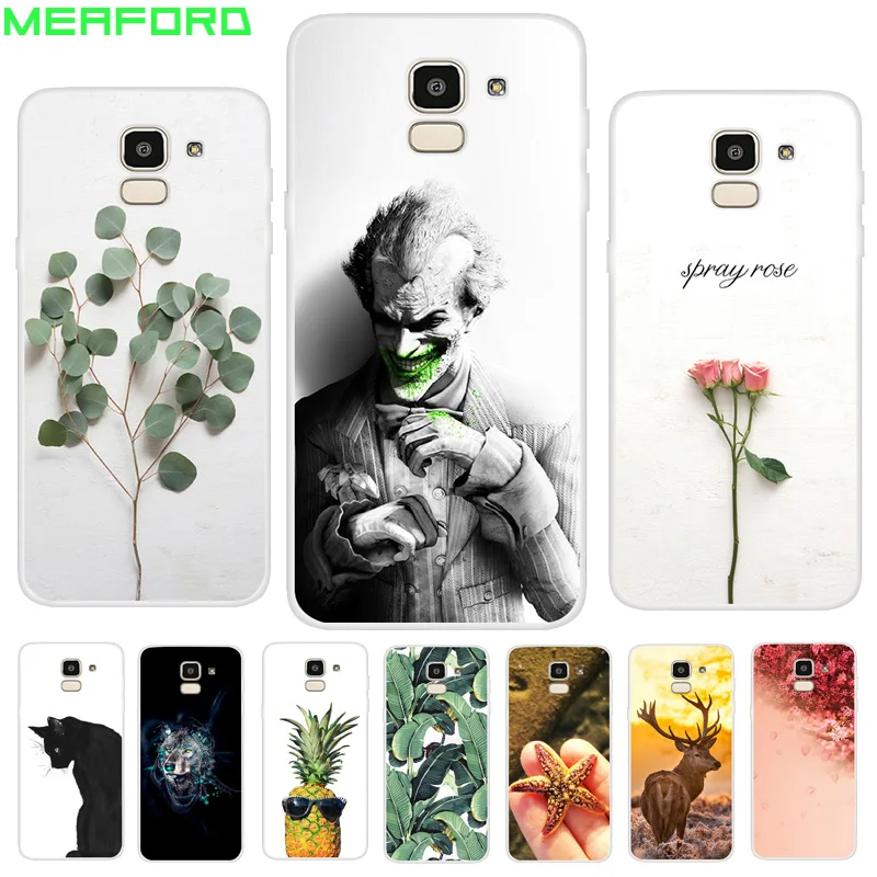 Силиконовый чехол для Samsung J6 2018 мягкие чехлы с мультяшным рисунком Capas Funda