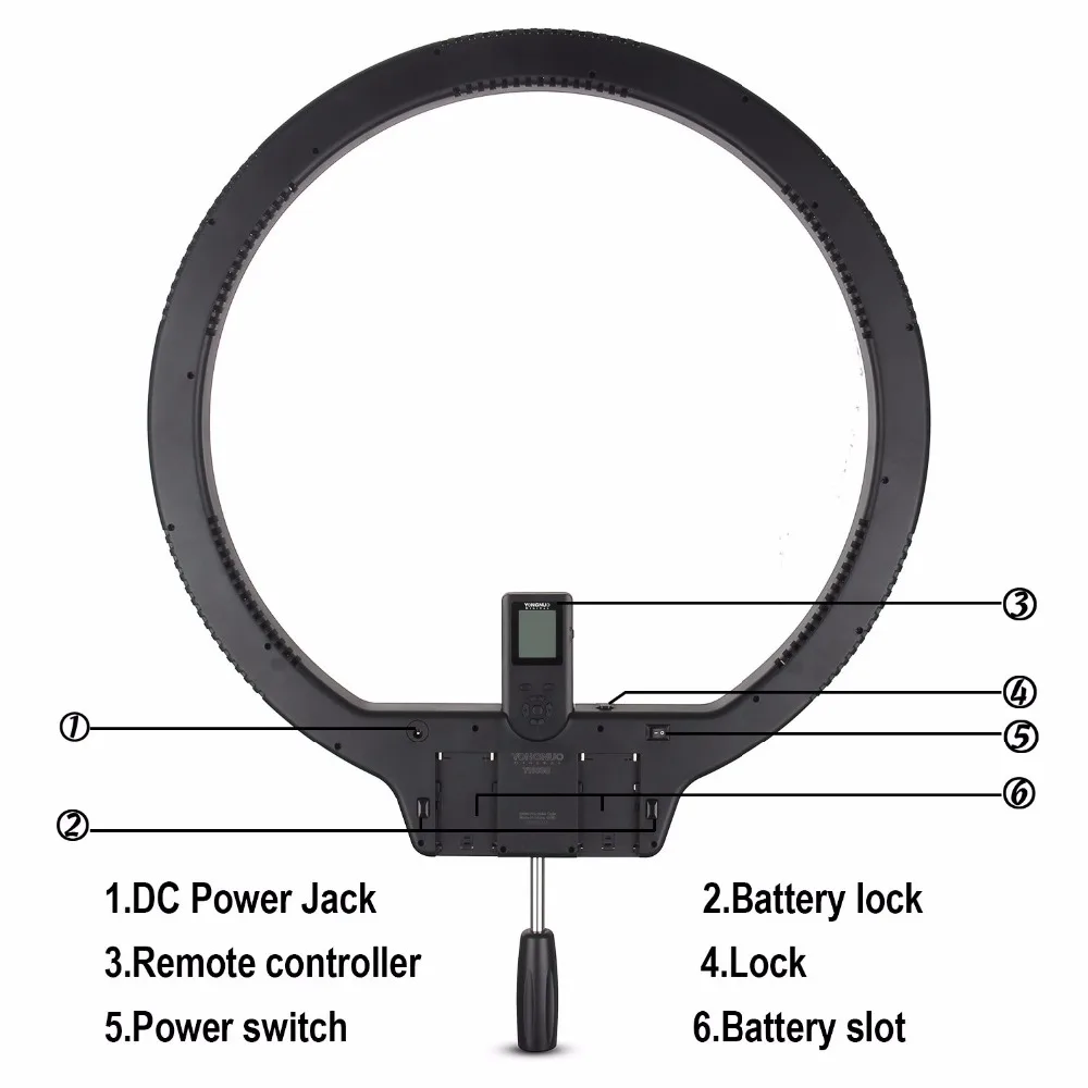 YONGNUO YN608 LED Selfie Photography Photo Studio Ring Light Kit With Remote & C