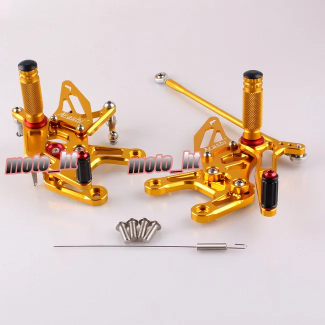 

GZYF New Motorcycle Rearset Rear Set Footpegs Adjustable Set For Kawasaki 2011 2012 2013 2014 2015 Ninja ZX10R Golden