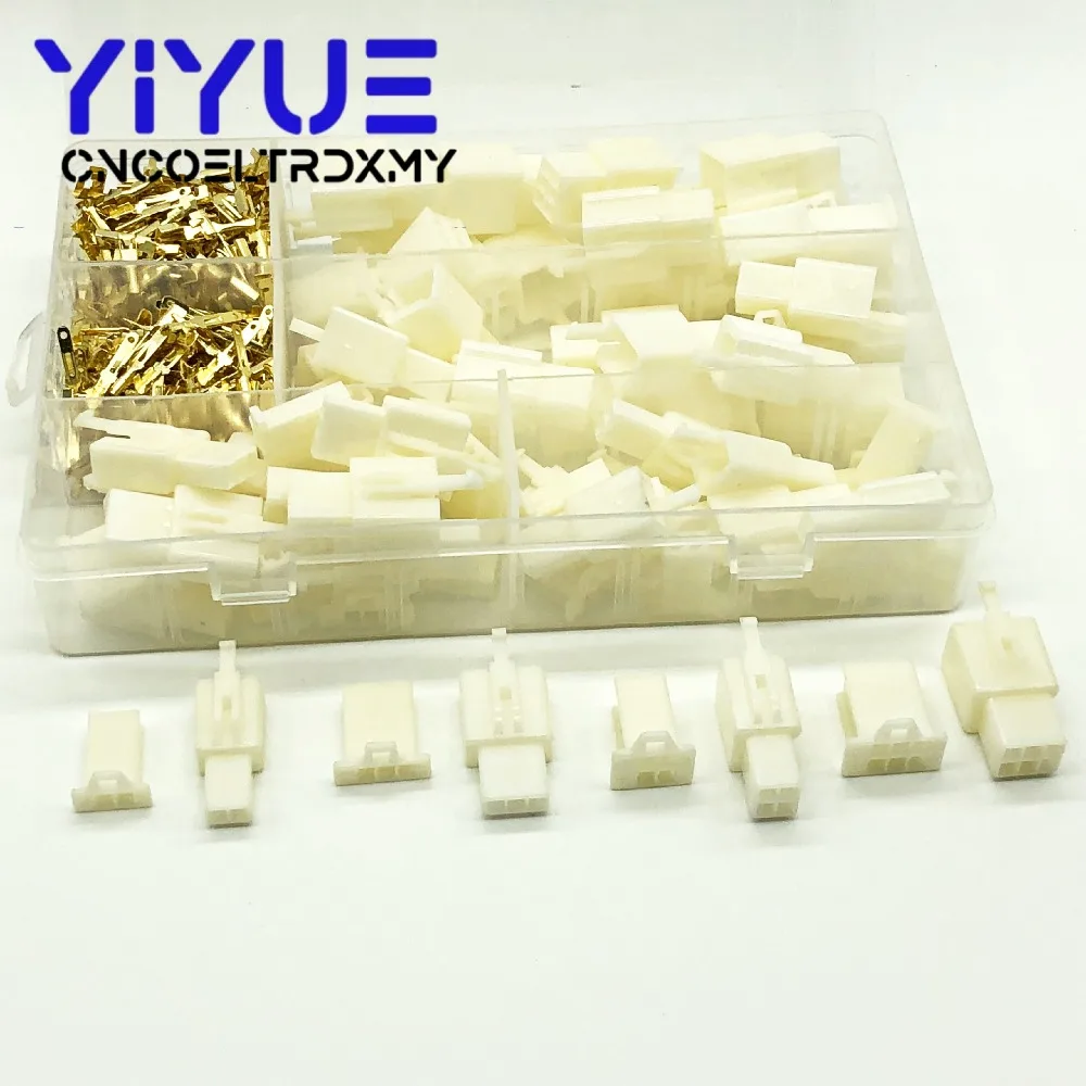 40 Set Practical Auto Electrical 2 3 4 6 Pin 2.8 mm Wire Terminal Connector with Fixed Hook Male Female Terminals Housing Kits