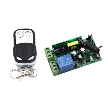 

New Wide Voltage AC 85V 110V 120V 220V 250V 1CH 10A Wireless Switch System Receiver With Transmitter for Lamp LED Bulb