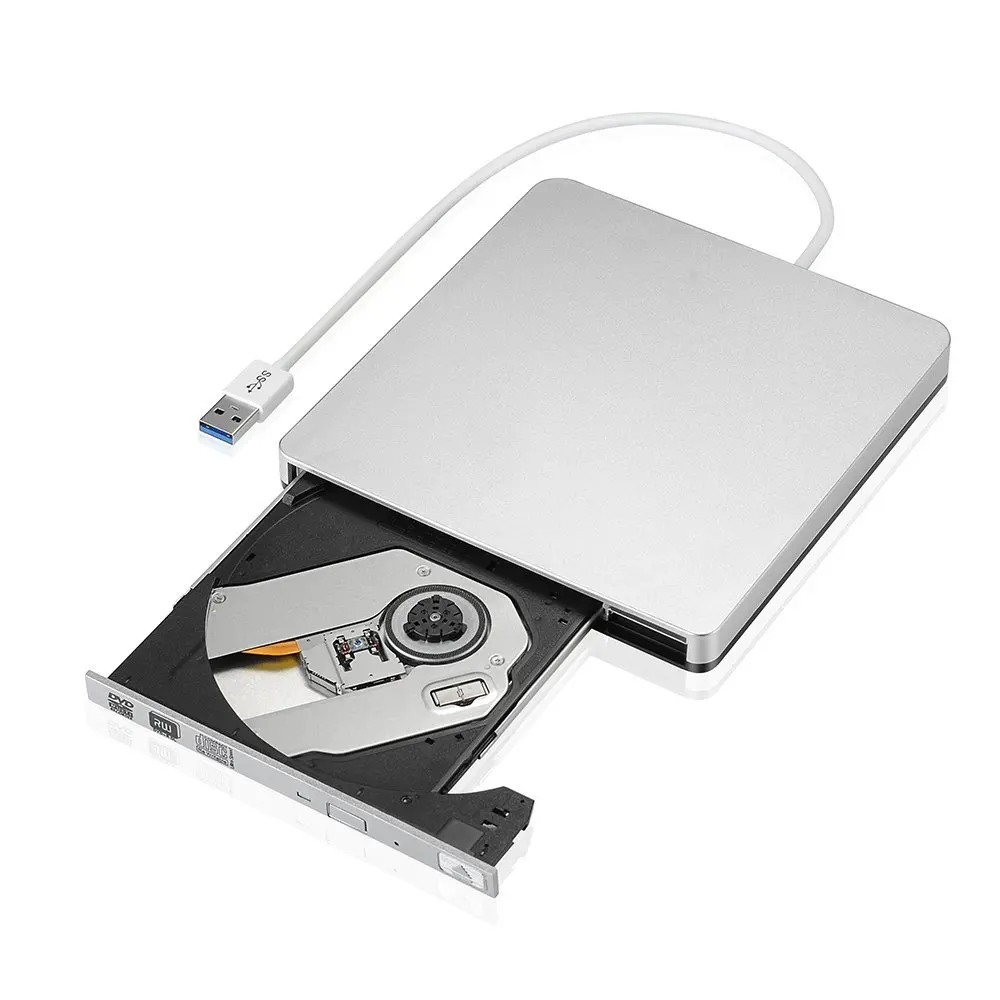 External Slim USB 3.0 DVD Burner DVD-RW VCD CD RW Drive Burner Drive Superdrive Portable for MacBook Pro Air iMAC PC Laptop