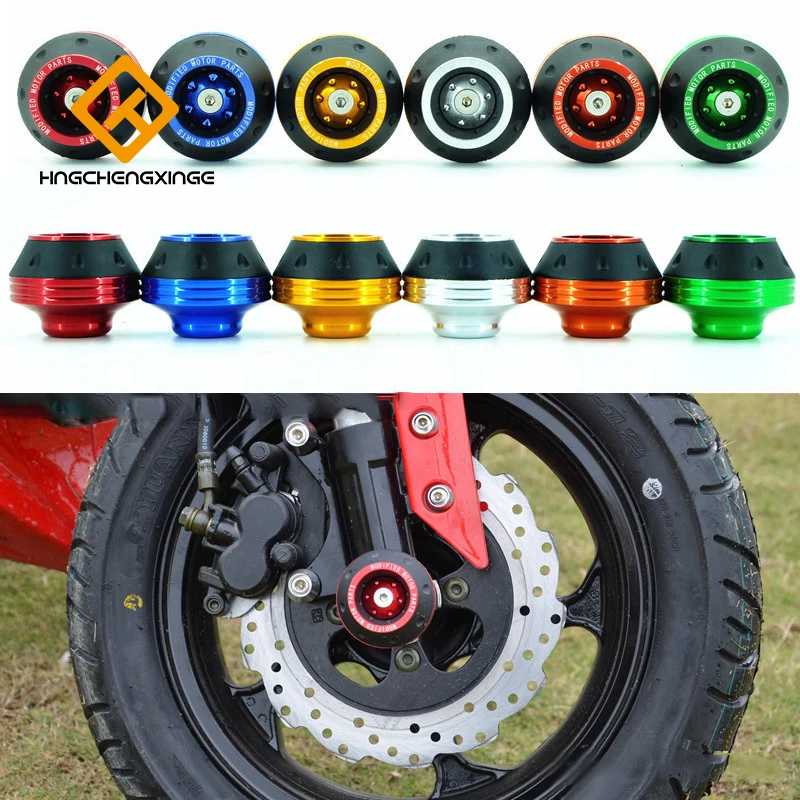 

Motorcycle Front Fork Front Fork Wheel Frame Sliders motorbike falling protection Aluminum CNC Motorcycle Front Fork