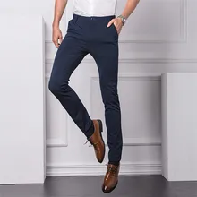 Костюм брюки мужские эластичные прямые Формальные Брюки Большие размеры 28-40 мужские весенне-осенние модные деловые повседневные длинные брюки