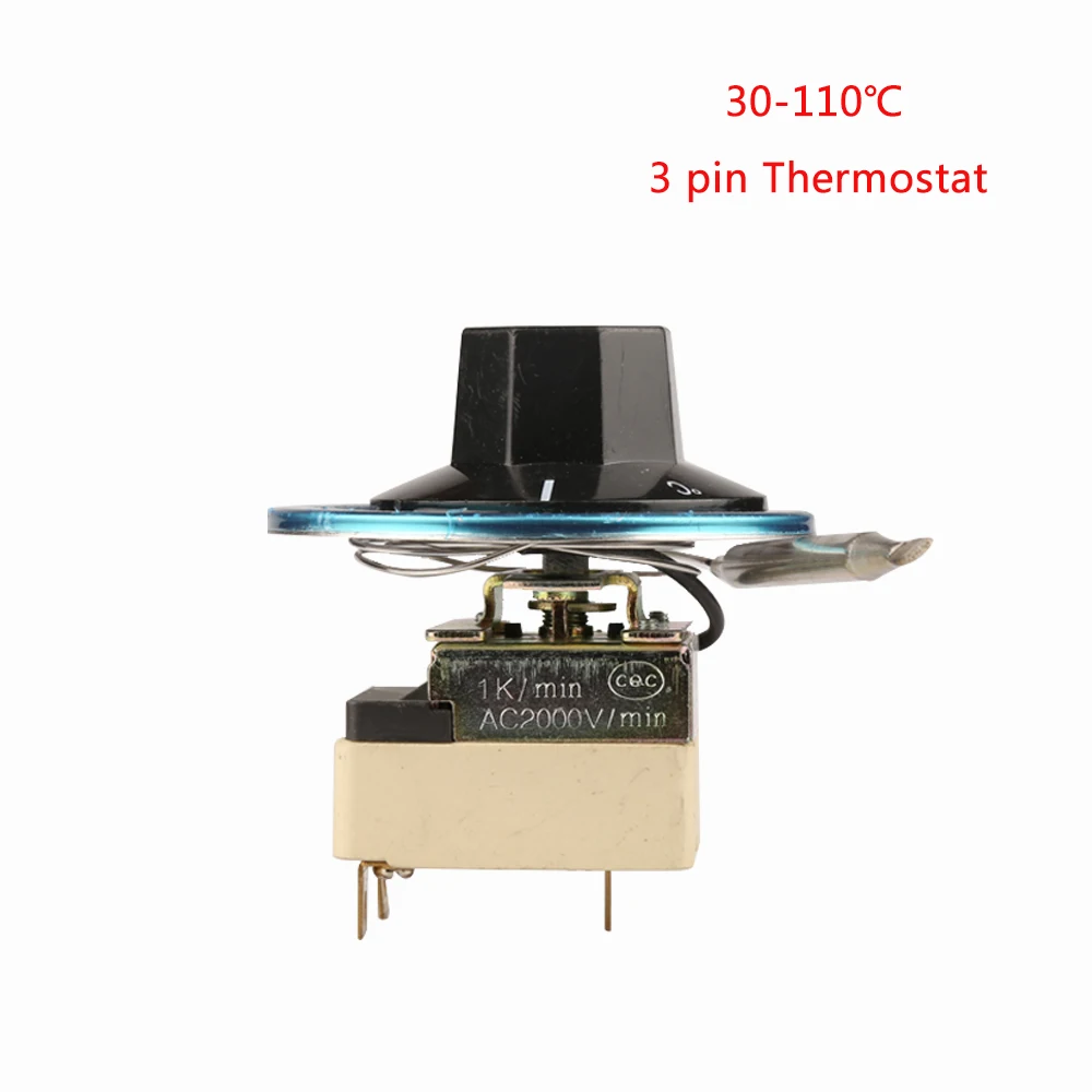 

3-pin Capillary Dial Thermostat 30-110 Centigrade Temperature Control Switch Adjustable Temperature Regulator Normally Closed