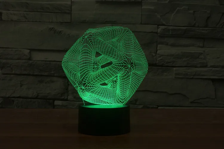A007 3D Книги по искусству абстракция фигурку модель Стиль светодиодные лампы 7