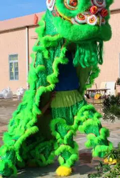 Празднование фестиваля танцевальный наряд со львом китайский костюм шерстяные